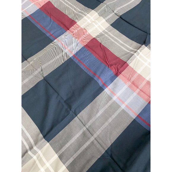 Pottery Barn Teen Walker Plaid Duvet Twin / Twin XL Red Blue Gray White NEW - Picture 2 of 3